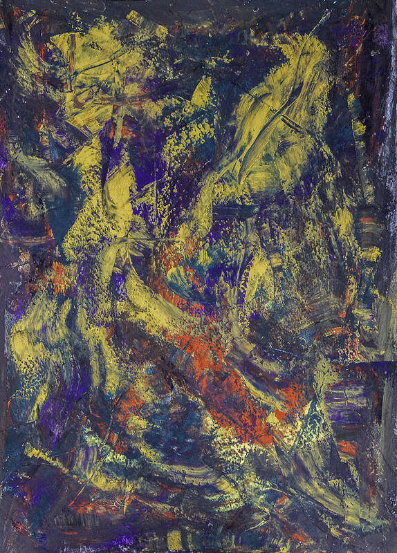 Abstract Poster featuring the painting Flower in Hades by Julius Hannah