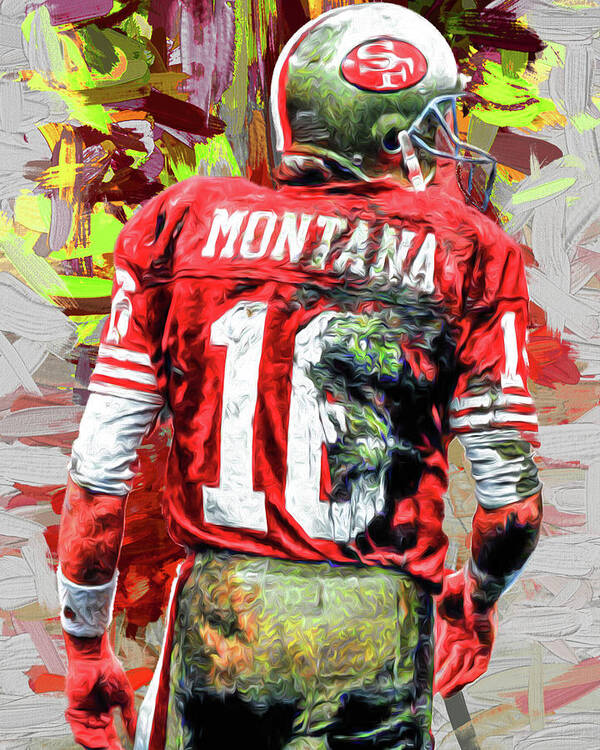 Joe Montana Football Digital Fantasy Painting San Francisco 49ERS Poster