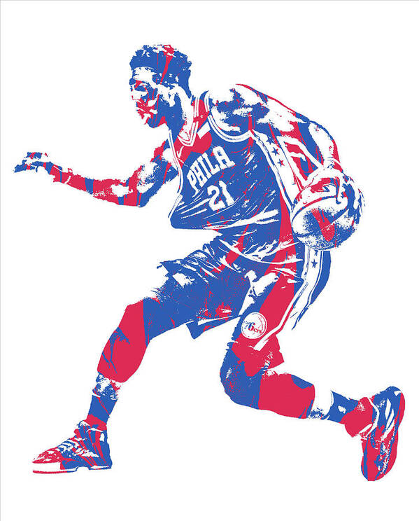 Philadelphia 76ers T Shirt And Poster T-Shirt by Joe Hamilton - Pixels