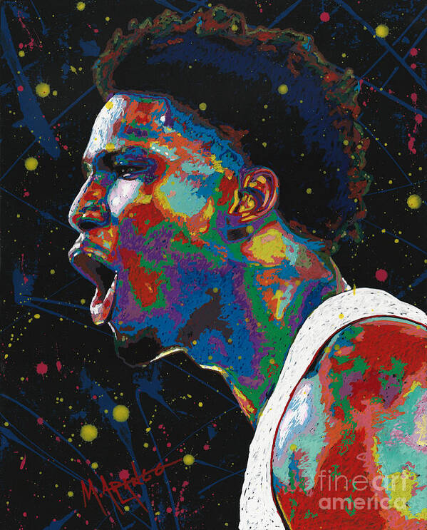 Justise Winslow Poster featuring the painting Justise Winslow by Maria Arango