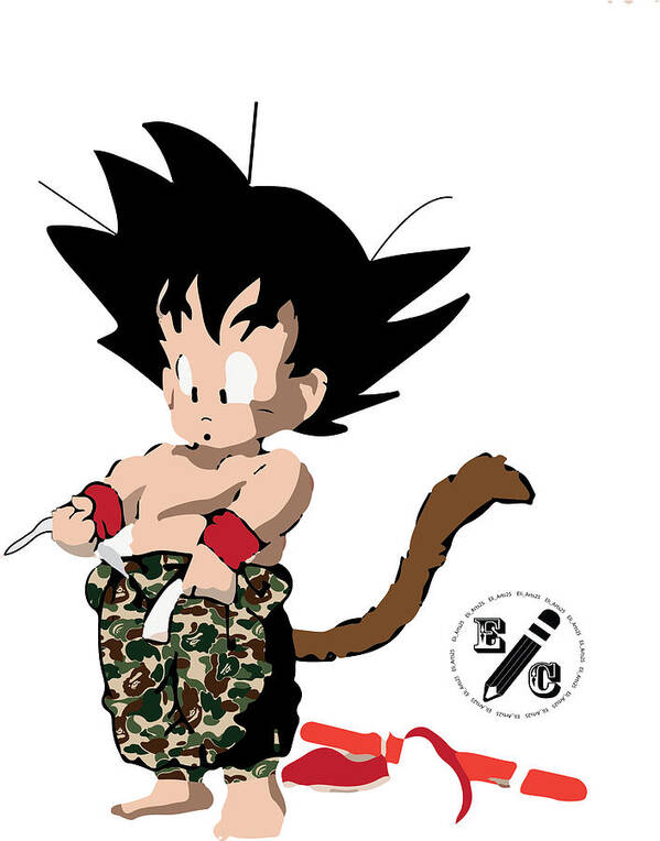 Kid Goku Bape Poster By Elijah Clark