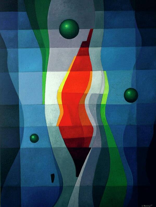 #abstract Poster featuring the painting La Isla by Alberto DAssumpcao