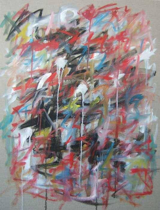 Abstract Poster featuring the painting Large Abstract No 4 by Michael Henderson