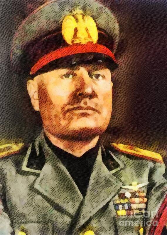 Bloodstained Bunke af Sprout Leaders of WWII - Benito Mussolini Poster by Esoterica Art Agency - Fine  Art America