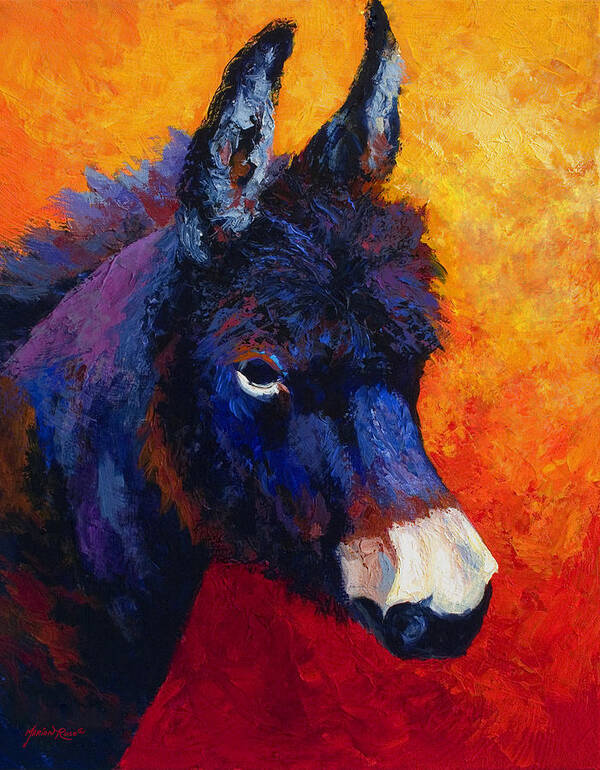 Burro Poster featuring the painting Little Jack - Burro by Marion Rose