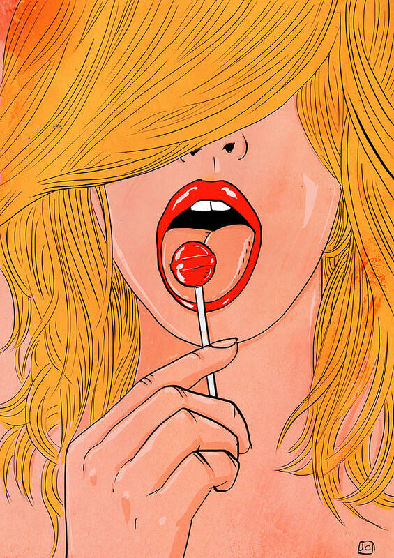 Lollipop Poster featuring the drawing Lollipop by Giuseppe Cristiano