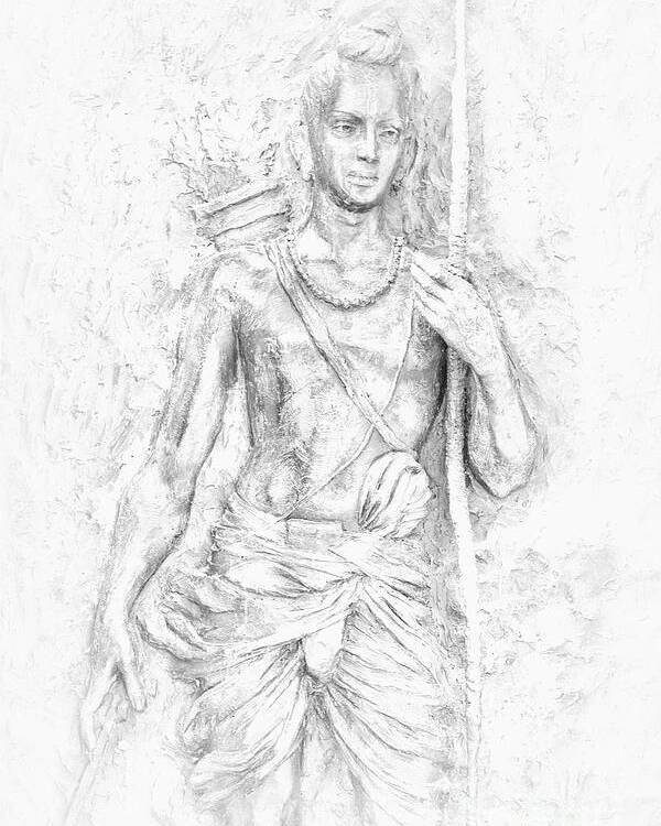 Free Vector  Hand draw sketch lord shri ram navami card background