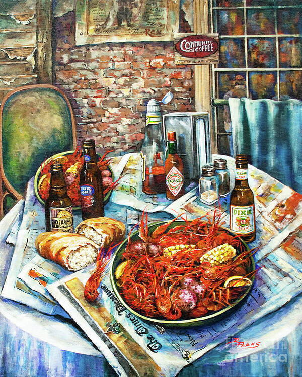 New Orleans Art Poster featuring the painting Louisiana Saturday Night by Dianne Parks