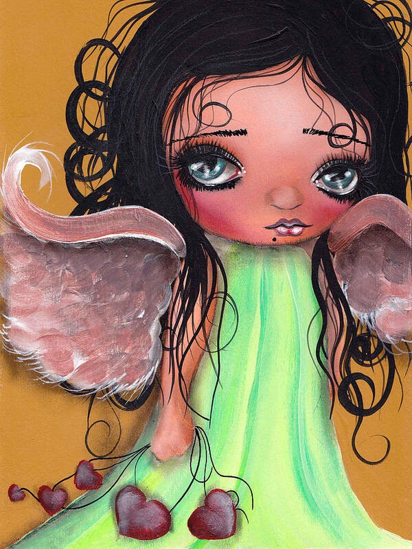 Angel Poster featuring the painting Love Keeper by Abril Andrade