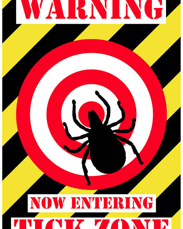 Richard Reeve Poster featuring the digital art Lyme Disease - Tick Zone by Richard Reeve