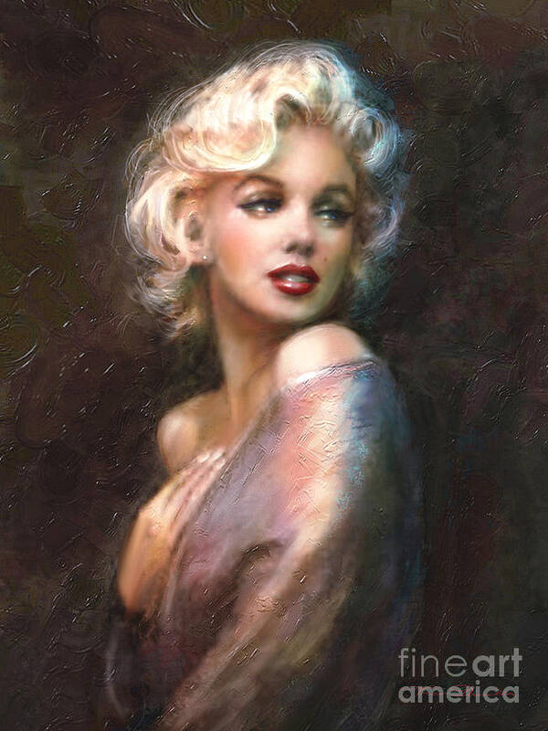 Marilyn Poster featuring the painting Marilyn romantic WW 1 by Theo Danella