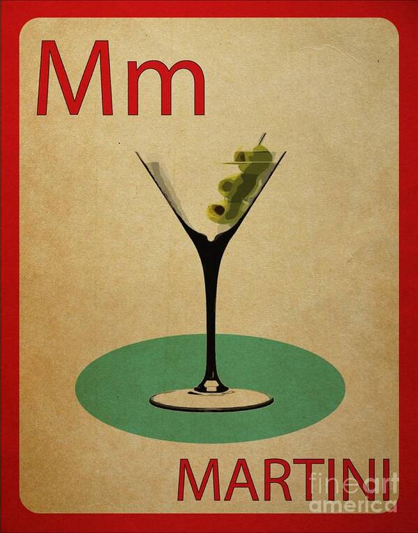 Martini Alcohol Vintage Poster Quality Home Décor Vintage Alcohol Poster Print