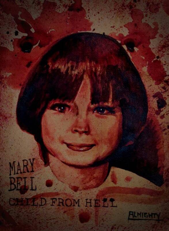 Mary Bell Poster featuring the painting MARY BELL fresh blood by Ryan Almighty