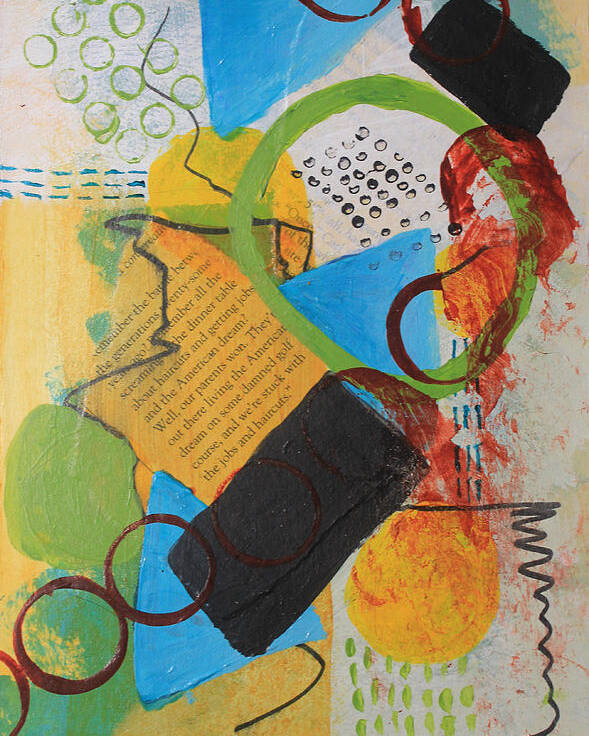Abstract Poster featuring the painting Messy Circles of Life by April Burton