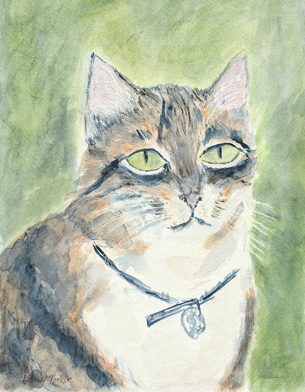 Cat Poster featuring the painting MIranda by Kathryn Riley Parker