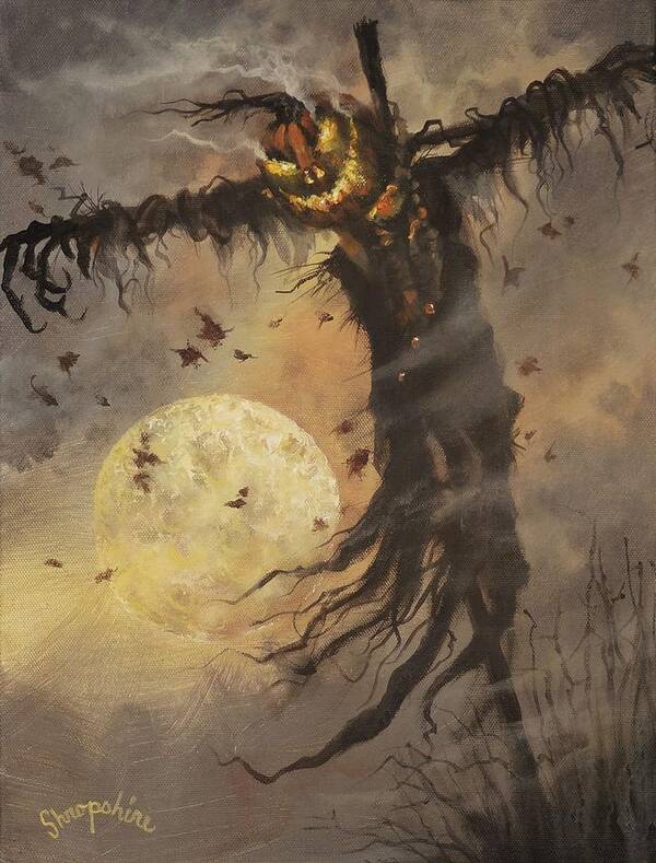 Halloween Poster featuring the painting Mister Halloween by Tom Shropshire