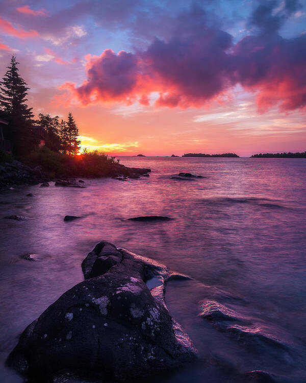 Isle Royale Poster featuring the photograph Morning On Isle Royale by Owen Weber