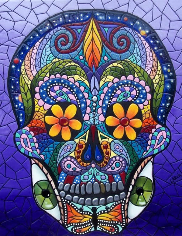 Mosaic Sugar Skull by Kay Larch