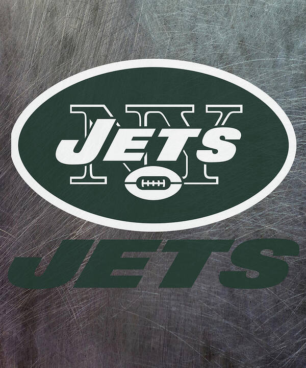 New York Jets Poster featuring the mixed media New York Jets on an abraded steel texture by Movie Poster Prints