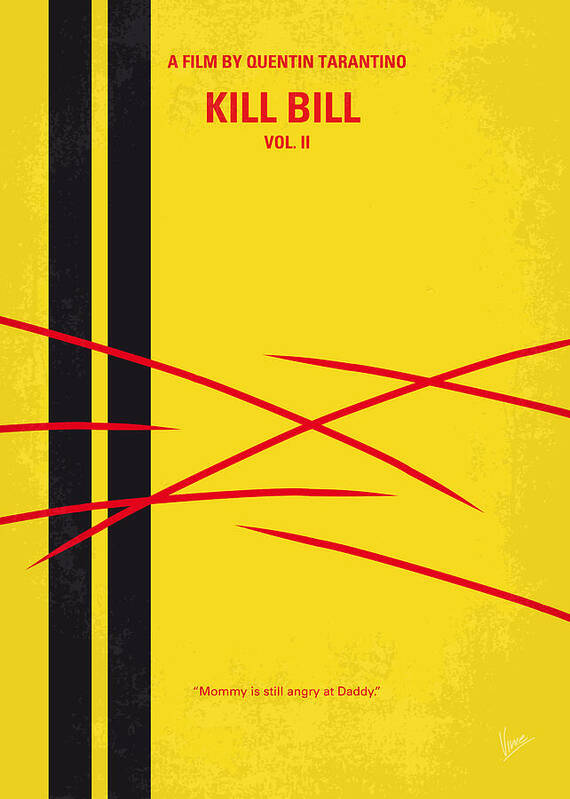 Kill Bill Poster featuring the digital art No049 My Kill Bill-part2 minimal movie poster by Chungkong Art
