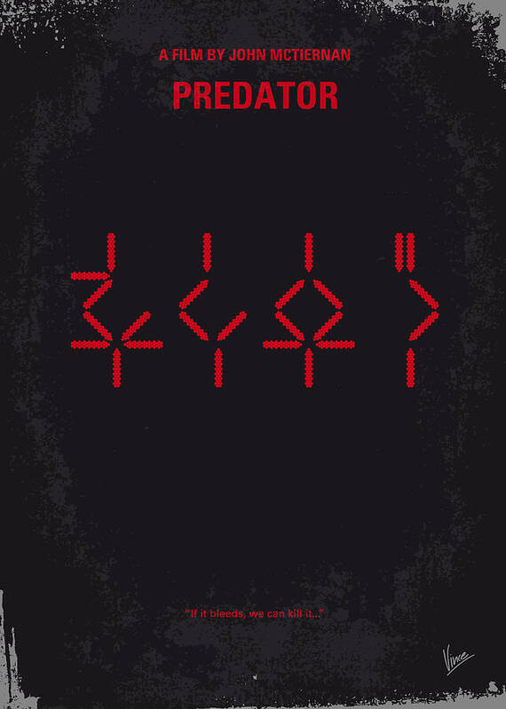 Predator Poster featuring the digital art No066 My predator minimal movie poster by Chungkong Art
