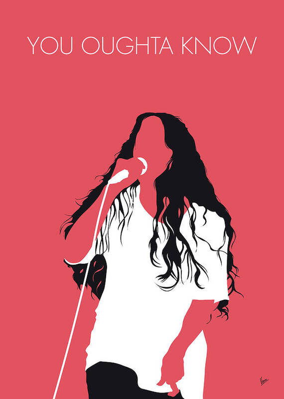 Alanis Poster featuring the digital art No152 MY Alanis Morissette Minimal Music poster by Chungkong Art
