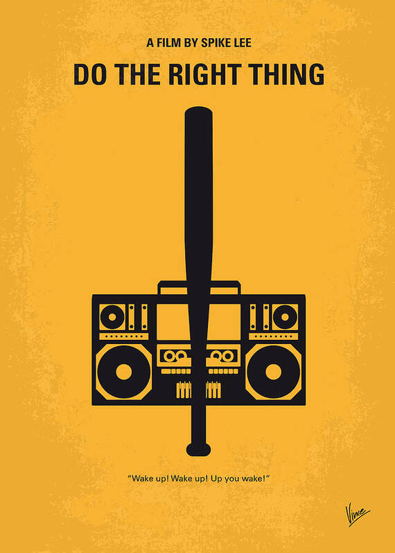 Do The Right Thing Poster featuring the digital art No179 My Do the right thing minimal movie poster by Chungkong Art