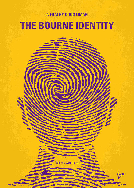 The Poster featuring the digital art No439 My The Bourne identity minimal movie poster by Chungkong Art