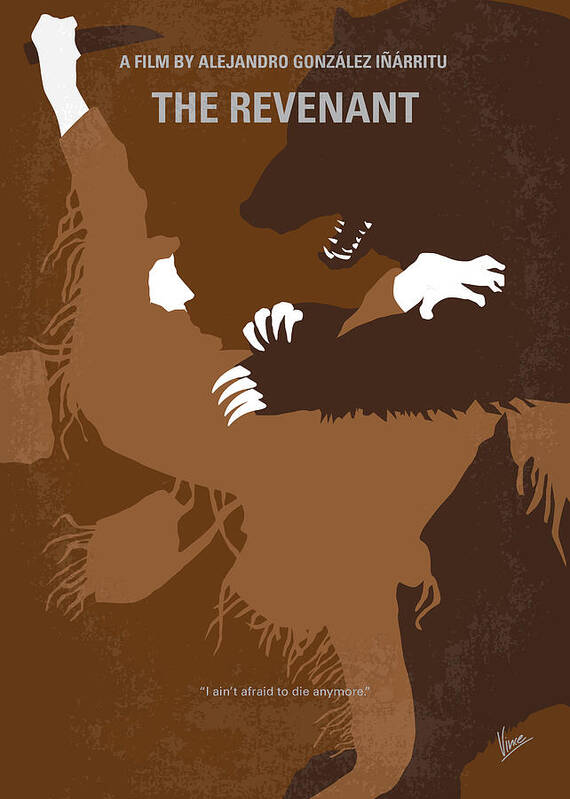 The Revenant Poster featuring the digital art No623 My The Revenant minimal movie poster by Chungkong Art