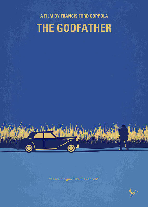 The Poster featuring the digital art No686-1 My Godfather I minimal movie poster by Chungkong Art