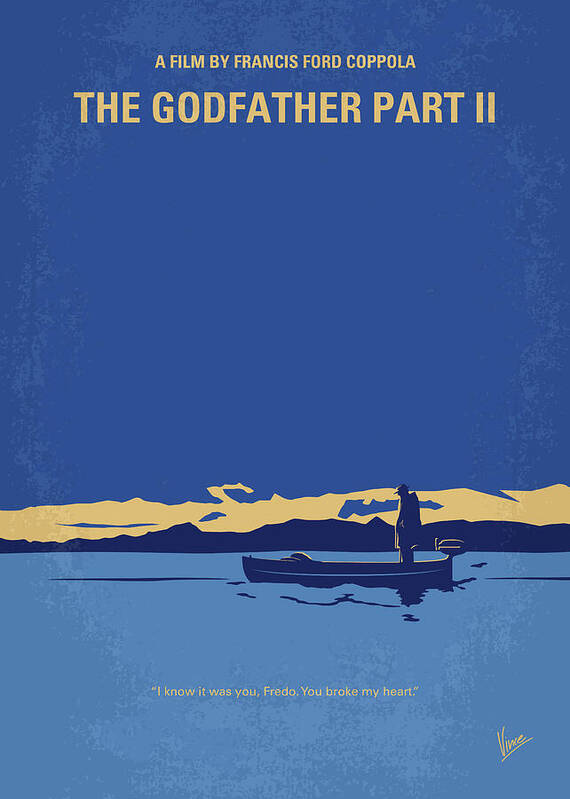 Godfather Ii Poster featuring the digital art No686-2 My Godfather II minimal movie poster by Chungkong Art