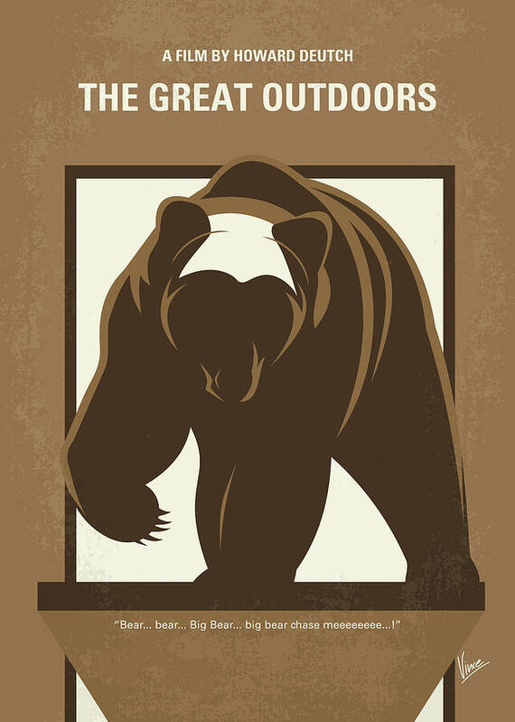 The Poster featuring the digital art No824 My The Great Outdoors minimal movie poster by Chungkong Art