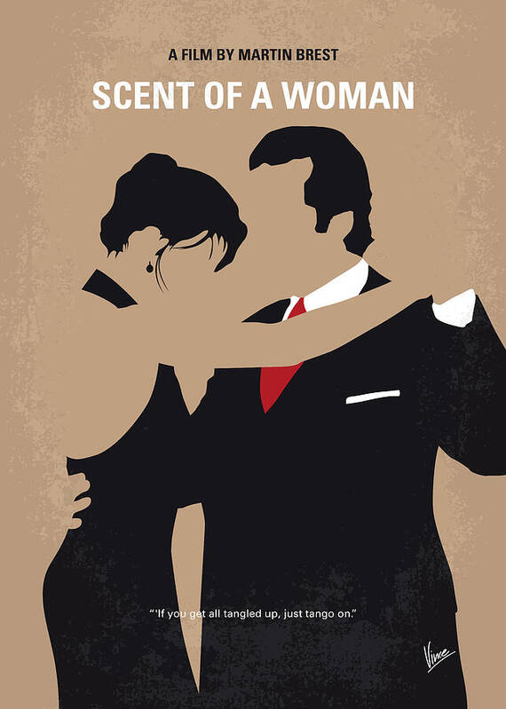 Scent Of A Woman Poster featuring the digital art No888 My Scent of a Woman minimal movie poster by Chungkong Art