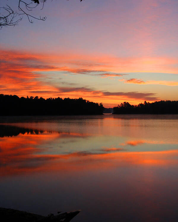 Sunrise Poster featuring the photograph NorthWoods Tranquility 2 by Brook Burling