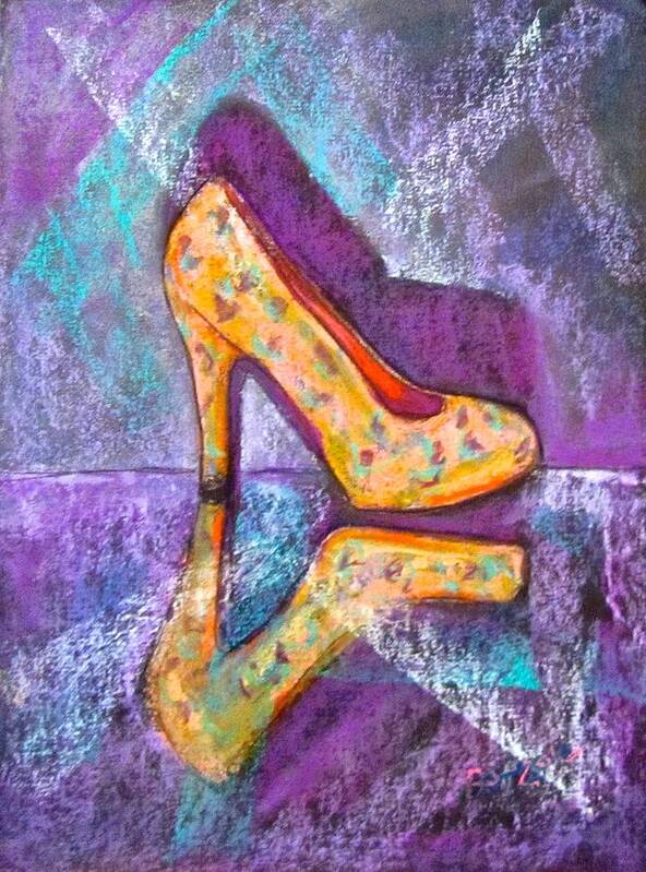 Shoe Poster featuring the painting Not My Grannie's Shoe by Barbara O'Toole