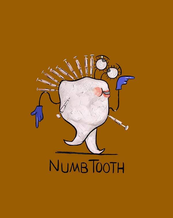 Numb Tooth T- Shirt Poster featuring the painting Numb Tooth T-Shirt by Anthony Falbo