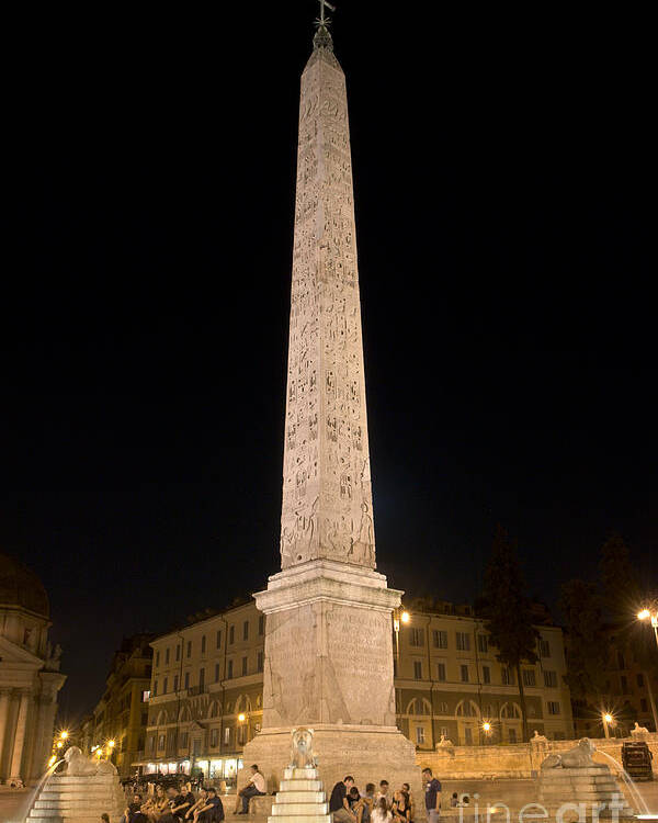 Obelisco Poster featuring the photograph Obelisco Flaminio by Fabrizio Ruggeri