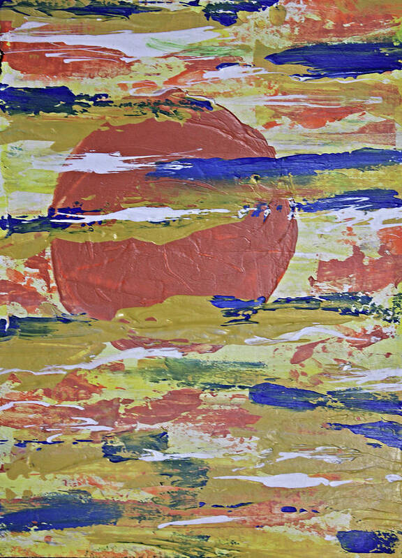 Orange Poster featuring the painting Obscure Orange Abstract by April Burton