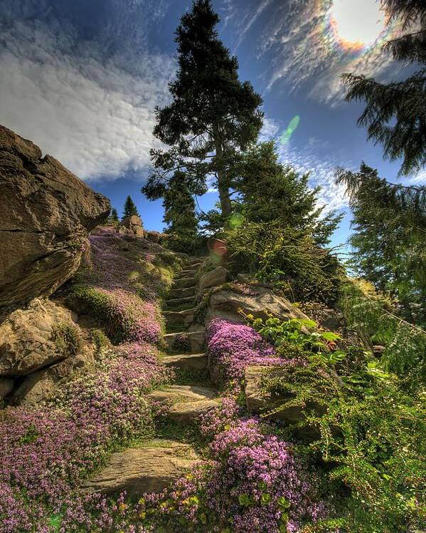 Hdr Poster featuring the photograph Ohme Gardens by Brad Granger