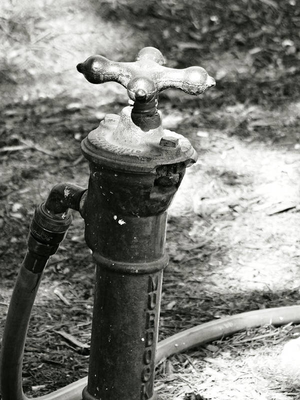 Water Poster featuring the photograph Old Water Pipe by Dark Whimsy