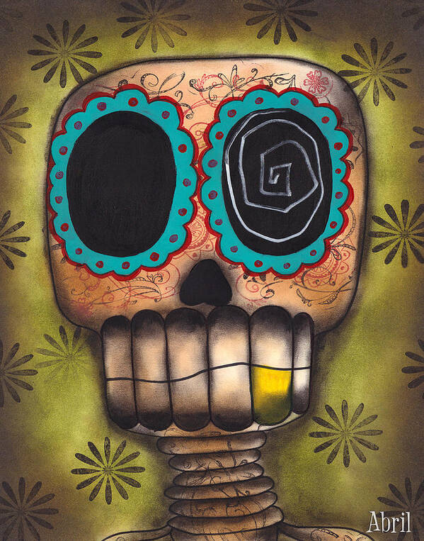Day Of The Dead Poster featuring the painting Paco el Feliz by Abril Andrade
