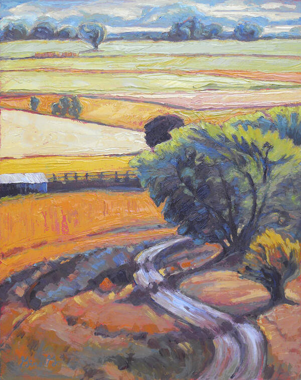 Contemporary Landscape Poster featuring the painting Pathways by Gina Grundemann