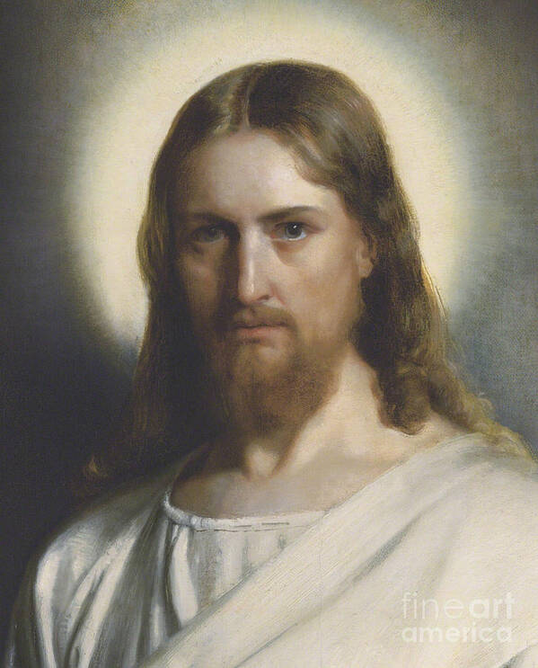 Carl Heinrich Bloch Poster featuring the painting Portrait of Christ by Carl Heinrich Bloch