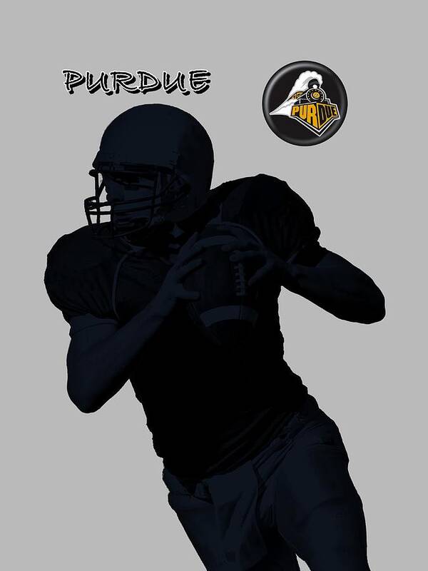 Football Poster featuring the digital art Purdue Football by David Dehner
