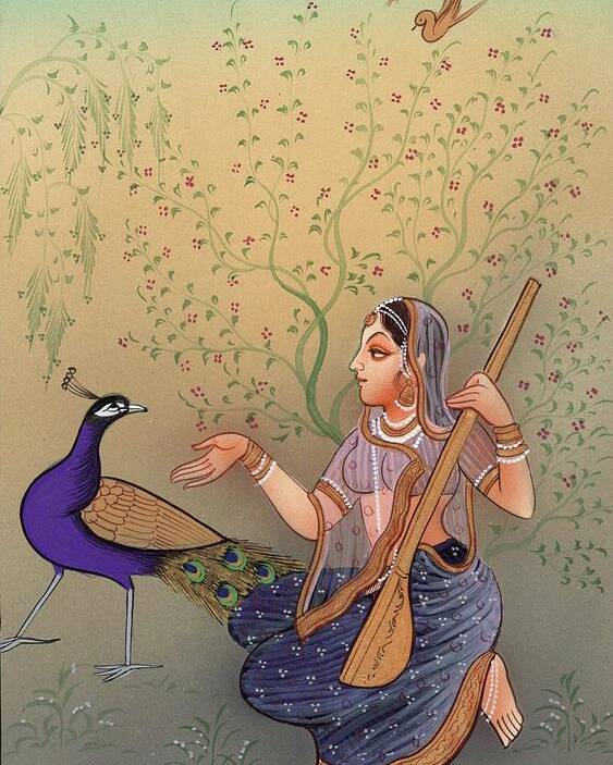 Rajasthan Miniature Ragini Art Indian Handmade Ethnic Folk