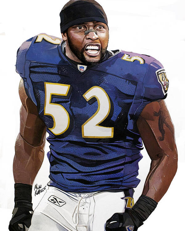 Purchase a poster of the painting "Ray Lewis Baltimore Ravens&...