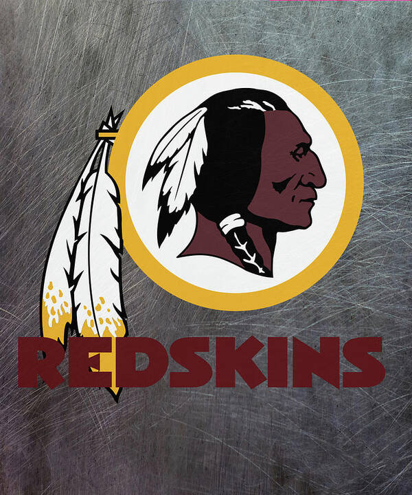 Washington Redskins Poster featuring the mixed media Washington Redskins on an abraded steel texture by Movie Poster Prints