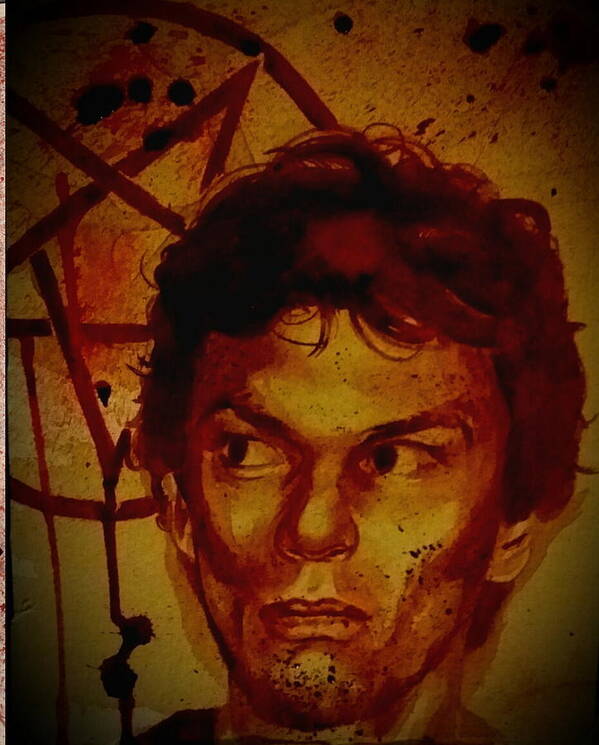 Richard Ramirez Poster featuring the painting Richard Ramirez - The Night Stalker by Ryan Almighty
