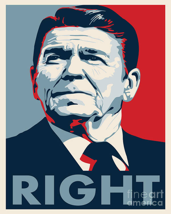 Ronald Reagan Vintage Political Poster 10" x 7" Reproduction Metal Sign 