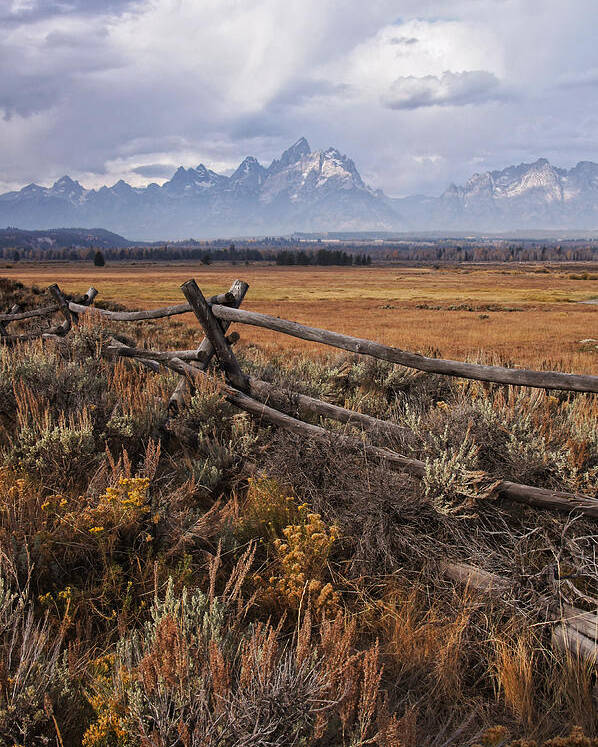 Grand Tetons Poster featuring the photograph Rugged Terrain by Leda Robertson